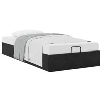 Bedframe zonder matras 90x200 cm fluweel zwart - thumbnail