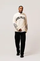 Equalité Ava Knit Oversized Sweater Heren Gebroken Wit - Maat L - Kleur: Gebroken WitZwart | Soccerfanshop - thumbnail