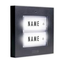 m-e modern-electronics KTB-2 A Belplaat Met naambord 2-voudig Antraciet 12 V/1 A - thumbnail