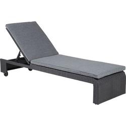 Nohr Ligbed 'Kha' Wicker, kleur Grijs/Zwart