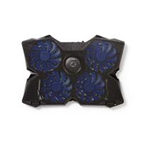 Koeler voor Gaming-Notebook | 4 USB-Gevoede Ventilatoren | 15 - 19" | USB-Hub - thumbnail