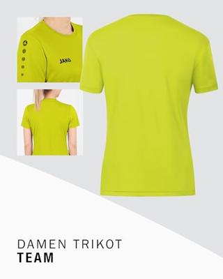 JAKO 4233D Shirt Team Km Dames - Lime - 36