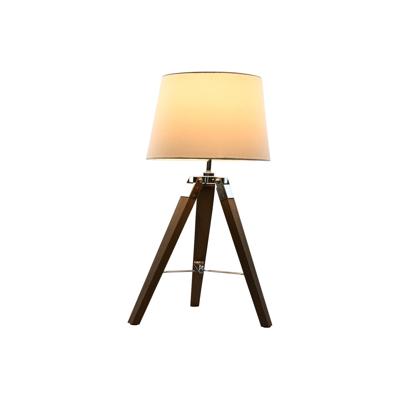 Bureaulamp Home ESPRIT Wit Bruin Hout 36 x 36 x 60 cm