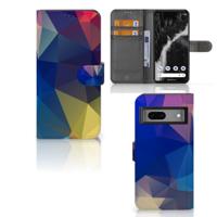 Google Pixel 7 | Book Case | Polygon Dark - thumbnail