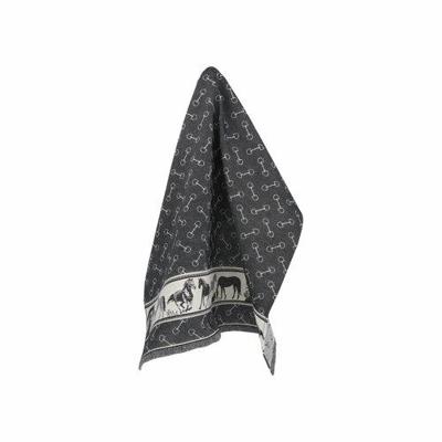 Bunzlau Castle Bunzlau Castle Horse theedoek 65x65 Black