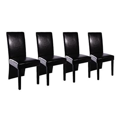 Eetkamerstoelen 4 st kunstleer zwart