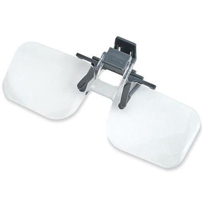 Carson loepbril 1,5x (+2.25 dioptrie) clip-on en flip-up Carson loepbril 1,5x (+2.25 dioptrie) clip-on en flip-up