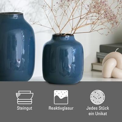 VILLEROY & BOCH - Lave Home - Vaas Nek bleu uni klein 15,5cm - thumbnail