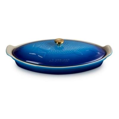 LE CREUSET - Aardewerk - Ovenschaal Vis Heritage 34cm Azure