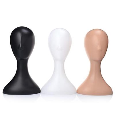 Vrouwelijke kunststof Mannequin PROEFPOP hoofd Model schuim pruik haar glazen Display Stand White/Black/Natural(Black)