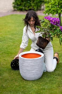 Capi Pot Bol Rib NL 43x41 cm - Antraciet - thumbnail