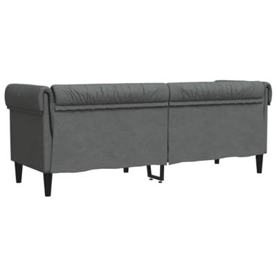 Driezitsbank Chesterfield-stijl stof donkergrijs Driezitsbank Chesterfield-stijl stof donkergrijs