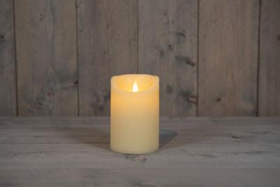 Ivoor Kaars Wax Rustiek Bewegende Vlam 10X15Cm 2Xc /Timer Anna's Collection - Annas collection