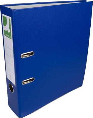 Q-CONNECT ordner, voor ft A4, uit PP en papier, met beschermrand, rug van 8 cm, blauw