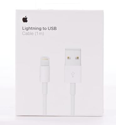 Kabel USB naar Lightning Apple MXLY2ZM/A Wit Zwart 1 m - thumbnail