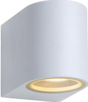 Lucide ZORA-LED - Wandspot / Wandlamp Binnen/Buiten - LED Dimb. - GU10 - 1x5W 3000K - IP44 - Wit - thumbnail