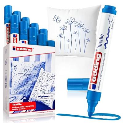 Textielmarker edding 4500 rond 2-3mm lichtblauw | 10 stuks