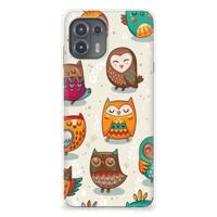 Motorola Edge 20 Lite | TPU Hoesje | Vrolijke Uilen - thumbnail