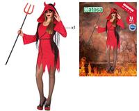 Kostuums voor Volwassenen Rood Demon (1 Onderdelen) Maat XL - thumbnail