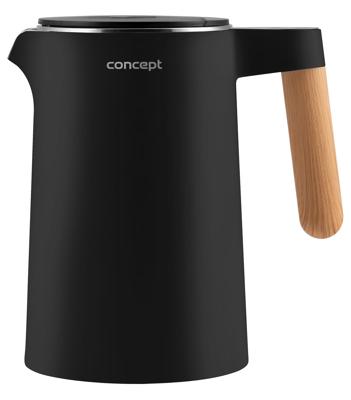 Waterkoker dubbelwandig 1,5 L Concept Zwart RK 3301 - thumbnail