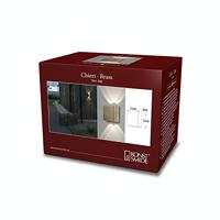 Konstsmide Chieri 2x2 7891-800 Buitenlamp (wand), Wandlamp Energielabel: F (A - G) 4 W Messing (geborsteld) - thumbnail