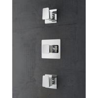 Douchekraan Hotbath Bro Inbouw Thermostatisch Vierkant Geborsteld Nikkel 3 Greeps - thumbnail