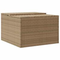 VidaXL Garage voor robotmaaier 86x90x52/57 cm poly rattan beige - thumbnail