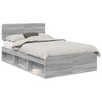 Bedframe Grijs Sonoma 135 x 190 cm Massief grenenhout - thumbnail