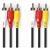 Composiet Videokabel | 3x RCA Male - 3x RCA Male | 5,0 m | Zwart