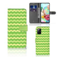 Samsung Galaxy A71 | Telefoon Hoesje | Waves Green - thumbnail