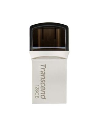 Transcend JetFlash 890 USB-stick smartphone/tablet Zilver 128 GB USB-A 3.2 Gen 2, USB-C Transcend JetFlash 890 USB-stick smartphone/tablet Zilver 128 GB USB-A 3.2 Gen 2, USB-C
