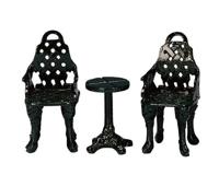 Lemax patio group s/3 kerstdorp accessoire 2003 - thumbnail