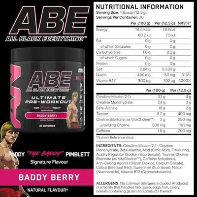 Applied Nutrition ABE Ultimate Pre-Workout Baddy Berry (30 servings) - thumbnail