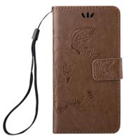 iPhone 6 Plus & 6s Plus horizontaal 3D Vlinder patroon Crazy Horse structuur PU leren Flip Hoesje met draagriem, houder en opbergruimte voor pinpasse - thumbnail