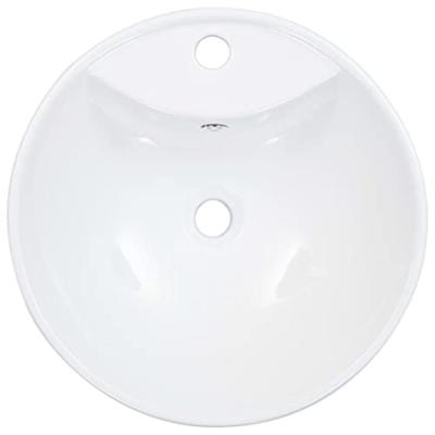 Wastafel met overloop 46,5x18 cm keramiek wit