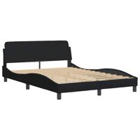 Bedframe zonder matras stof zwart 160x200 cm - thumbnail