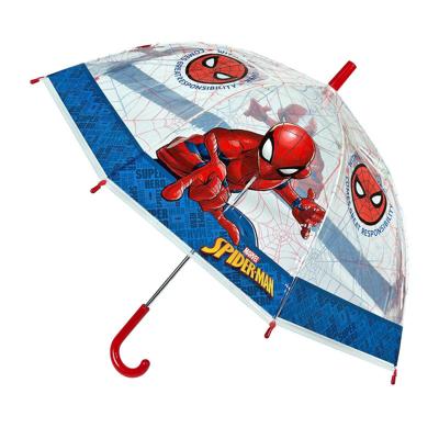 Undercover Spiderman kinderparaplu 66 cm blauw/rood/transparant
