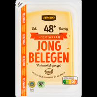 Jumbo Jong Belegen Kaas 48+ Plakken Voordeelverpakking 400 g - thumbnail