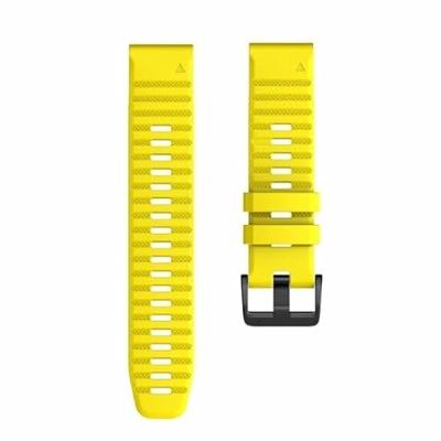 By Qubix - Siliconen bandje - Geel - Compatible met Garmin Tactix 8-51mm - Compatible Garmin bandje