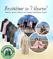 Groene kinderbadjas fleece-122/128 (M) - thumbnail