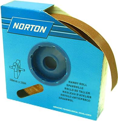 NORTON schuurstrook "r222 sparrolle" wheels of sandpaper p120 38mmx25m NORTON schuurstrook "r222 sparrolle" wheels of sandpaper p120 38mmx25m