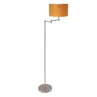 Mexlite Vloerlamp Bella Staal Lampenkap Ø 30cm Geel E27 Fitting 3877ST - thumbnail