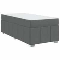 Bedframe met matras Donkergrijs 120 x 190 cm Stof - thumbnail