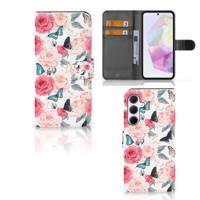 Samsung Galaxy A35 Hoesje Butterfly Roses - thumbnail