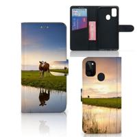 Samsung Galaxy M21 | M30s | Telefoonhoesje | Met pasjeshouder | Koe - thumbnail