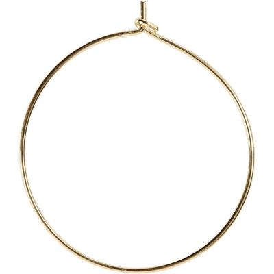 Creativ Company Oorbel, d 30 mm, verguld, 6 stuk/ 1 doos