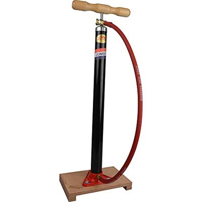 Jumbo vloerpomp met slang en houten plank krimpverpakking Jumbo vloerpomp met slang en houten plank krimpverpakking