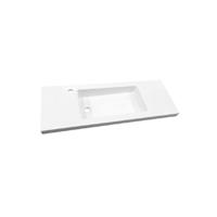 Wastafel Best Design Slim 120x35x5 cm Hoogglans Wit (met 1 kraangat) - thumbnail