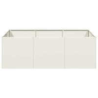Plantenbak 120x80x40 cm staal wit - thumbnail