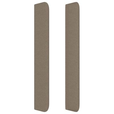 Hoofdbord met randen 83x16x118/128 cm stof taupe